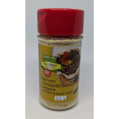 ÉPICES Vives les Épices - Épices 5 poivres, moutarde & érable 60 g