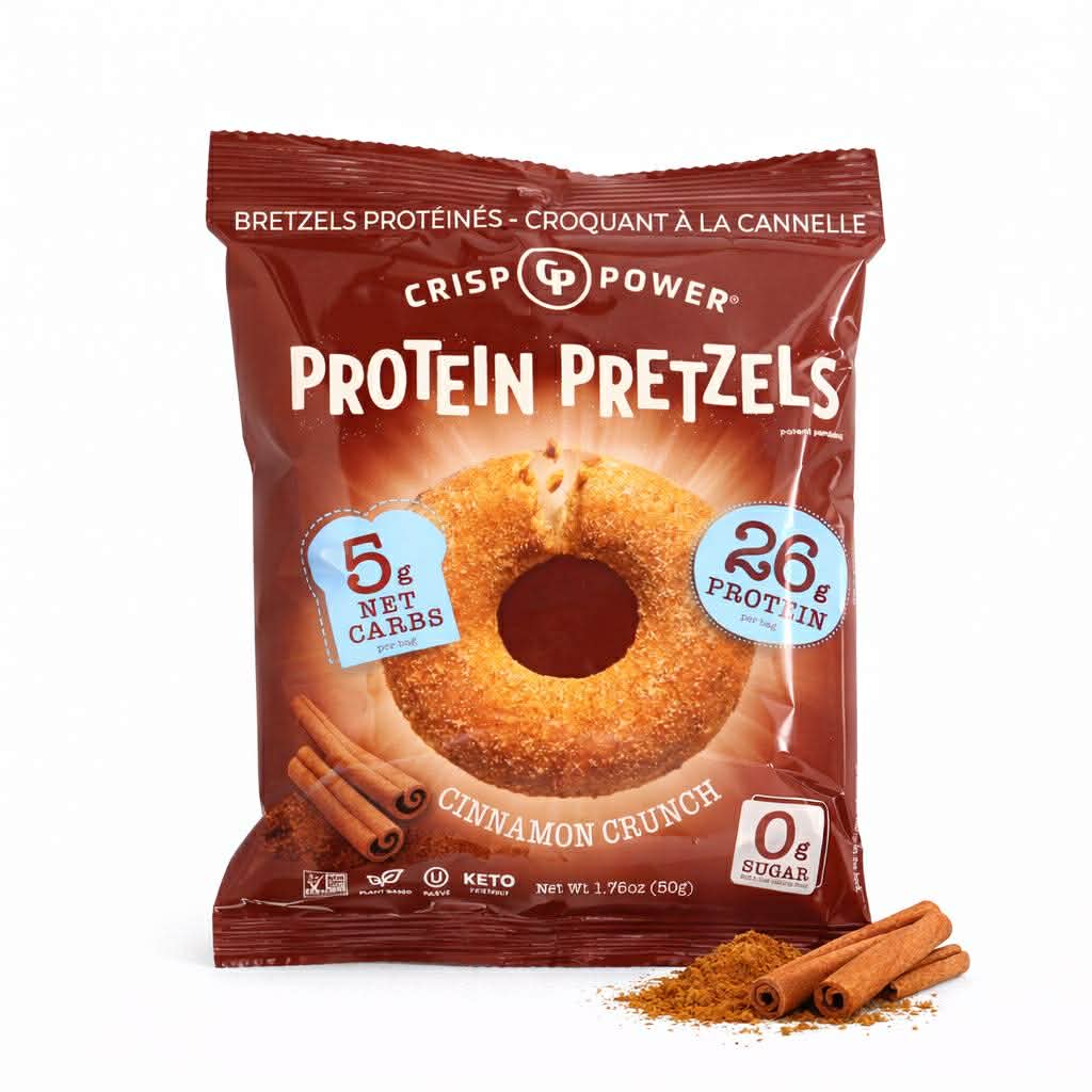 Bretzel Protéinée - Crisp Power - Saveur - Saveur Cannelle Crunch