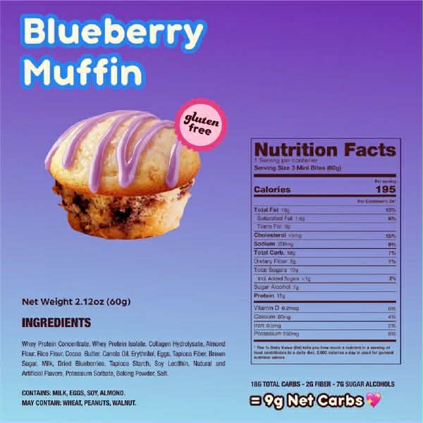 Les Prime Bites Mini Muffins - Saveur Bleuet