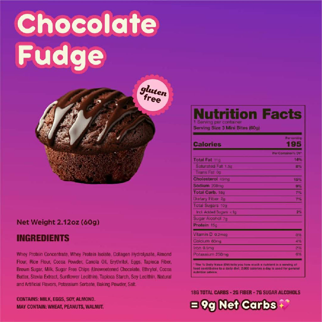 Les Prime Bites Mini Muffins - Saveur - Chocolat Fudge