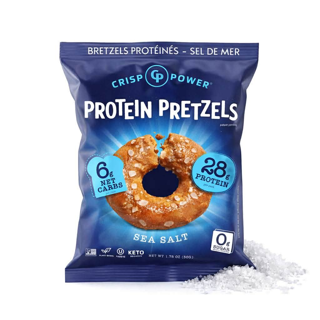 Bretzel Protéinée - Crisp Power - Saveur-  Sel de mer