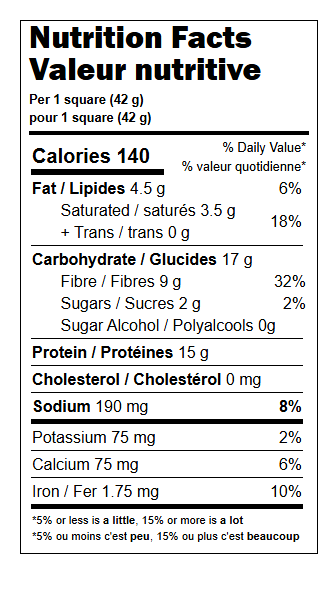 Carré croustillant à la vanille - Unité