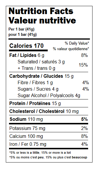 Barre protéinée caramel arachides - Unité