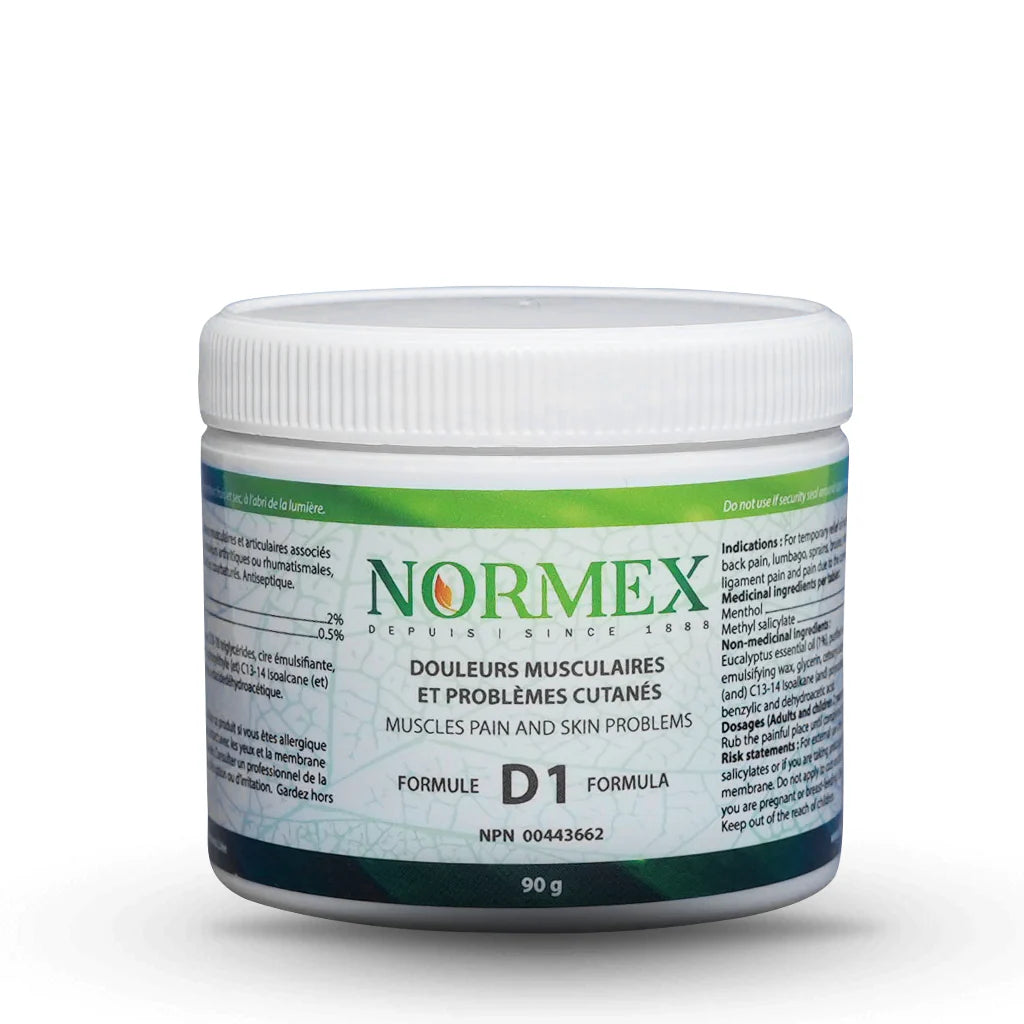Crème douleurs musculaires  Normex - Formule D-1 (Douleurs Musculaires-Problèmes Cutanés)