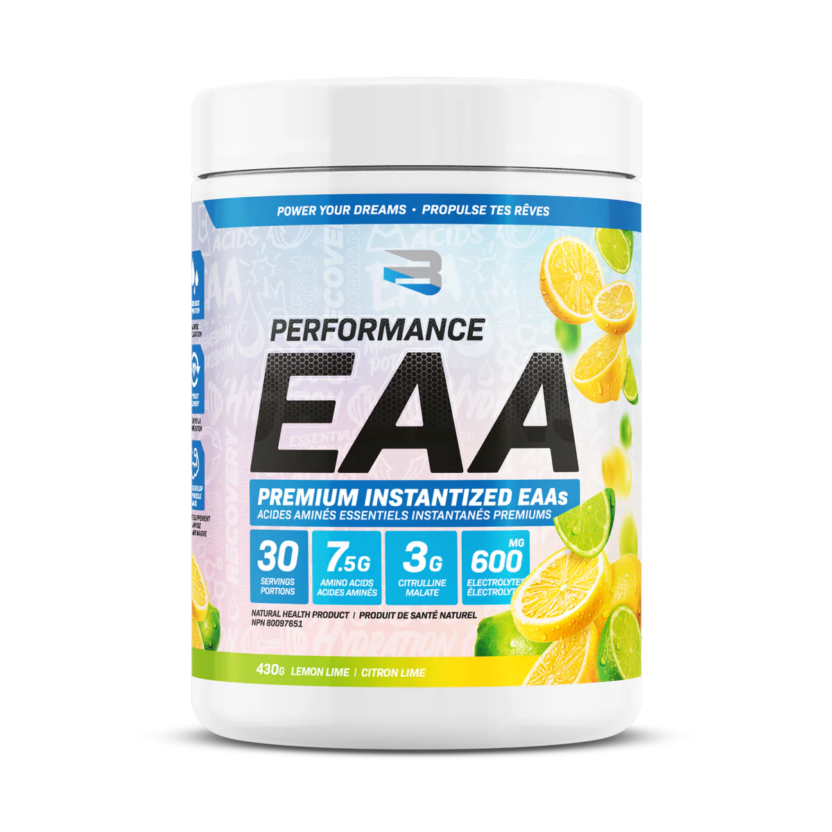 EAA - Believe Suppléments - Citron-Lime - 30 portions