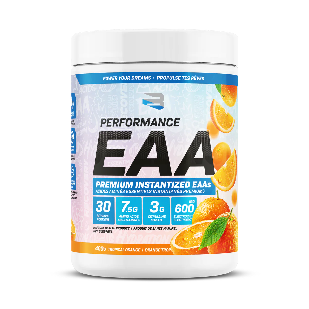 EAA - Believe Supplements - Orange Tropicale - 30 portions