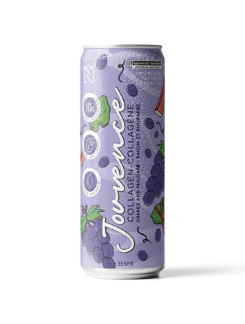 Boisson pétillante Jouvence Nova Pharma - Raisin et rhubarbe - 355 ml