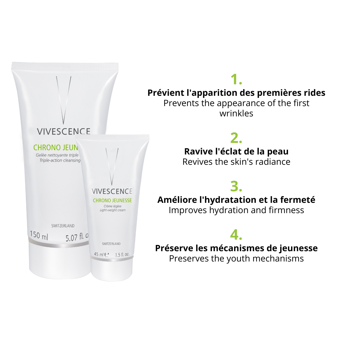 Chrono Jeunesse - Gelée nettoyante triple actions - Nettoie-désincruste-renforce - 150 ml